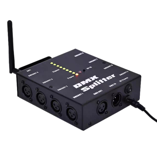 8-Channel Wireless DMX512 Signal Amplifier – 3-Pin Transmitter & Receiver Set for Stage Lighting