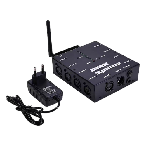 8-Channel Wireless DMX512 Signal Amplifier – 3-Pin Transmitter & Receiver Set for Stage Lighting