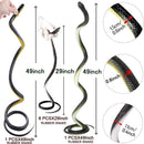 8-Piece Realistic Rubber Snake Set – Scary Props & Bird Deterrent