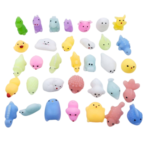 80PCS Kawaii Mochi Squishy Toys Bulk Sensory Fidget Party Favors for Kids