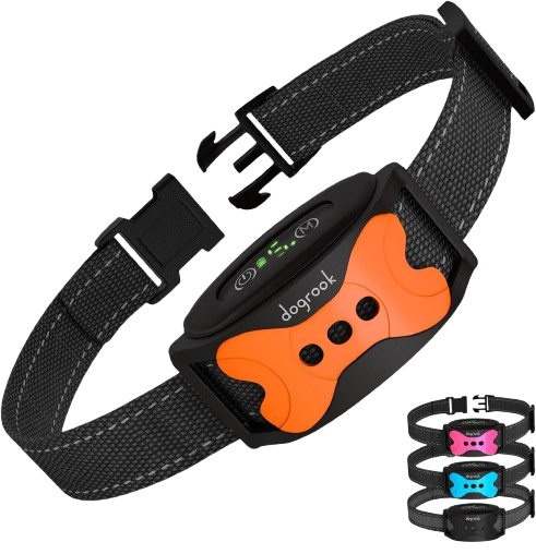 DogRook Anti Barking Dog Collars - Humane, No Shock Barking Collar - w/2 Vibration & Beep Modes - Small, Medium, Large Dogs Breeds - No Harm Training