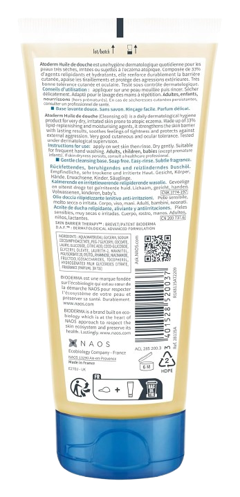 Bioderma Huile Lavante Atoderm Shower Oil 100ml