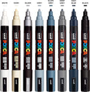 Posca Medium Paint Markers Set – 8 Mono Tone Colors (5M Tip)
