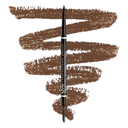 NYX Professional Makeup Micro Brow Pencil Dual Ended – Chocolate 04, Vegan Formula