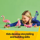 LEGO Creator 3 in 1 Wild Animals: Pink Flamingo Animal Building Toy - Includes 3 Building Options, Pink Flamingo, Cockatoo, or Axolotl - Learning Toy for Kids, Girls, and Boys, Ages 8+ - 31170