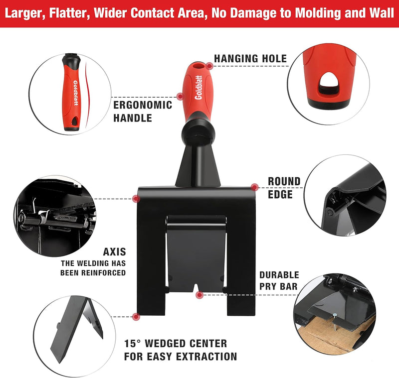 Goldblatt Trim Puller, Removal Multi-Tool for Commercial Work, Baseboard, Molding, Siding and Flooring Removal, Remodeling