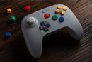 8BitDo 64 2.4G Wireless Controller for Original N64 Console, Analogue 3D, and Windows (Grey)
