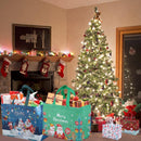 8 Pack Christmas Reusable Grocery Bag,Tote Bag with Handle, Gift Present Bag, Shopping Bag for Holiday Xmas Event Party