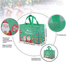 8 Pack Christmas Reusable Grocery Bag,Tote Bag with Handle, Gift Present Bag, Shopping Bag for Holiday Xmas Event Party