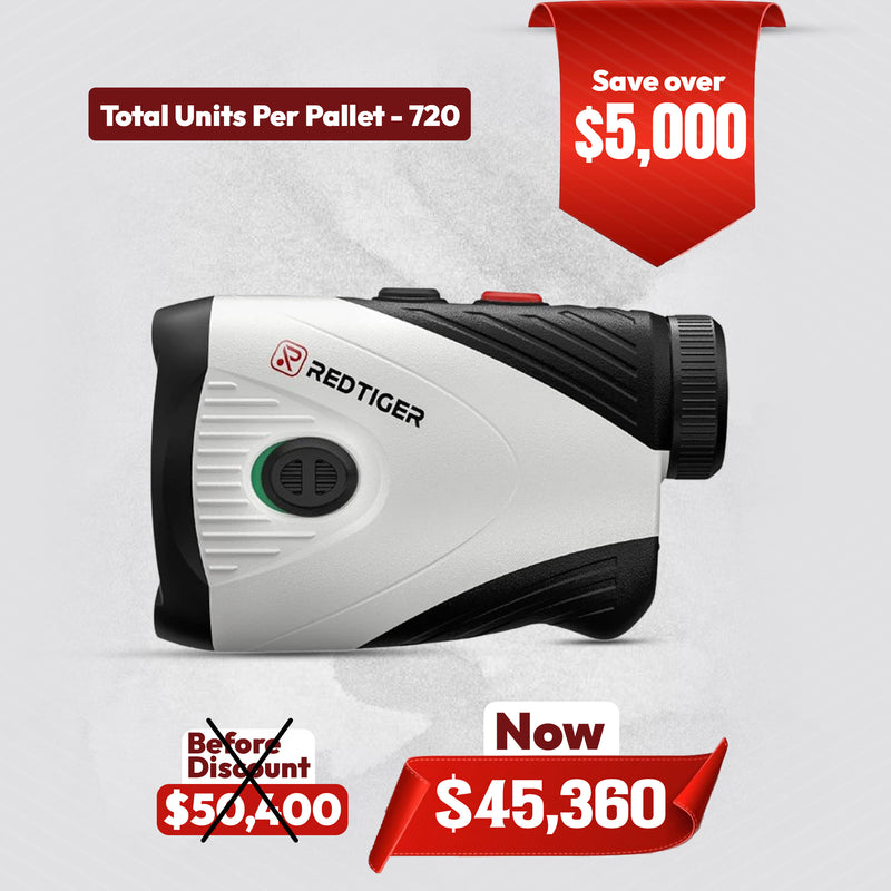 REDTIGER GolfVue Series 1 Rangefinder – 1200Y Laser, 7X Zoom, Slope & Magnetic Mount