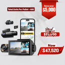 WOLFBOX i07 3 Channel Dash Cam – 4K Front, Inside Triple Camera with Wi-Fi, GPS & 32GB Card