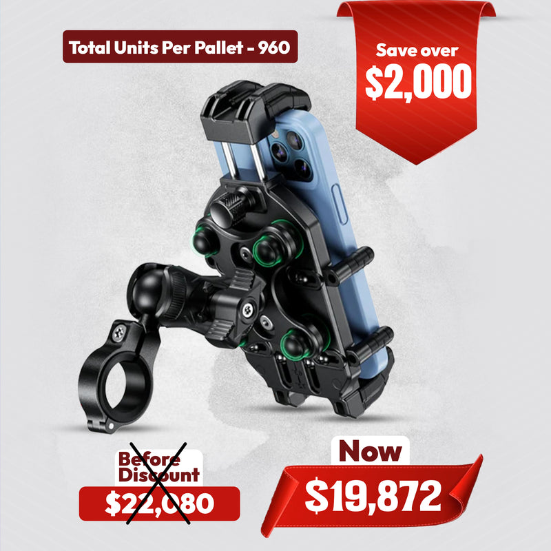 BRCOVAN Motorcycle Phone Mount – Anti Theft Holder with Vibration Dampener & Secure Lock