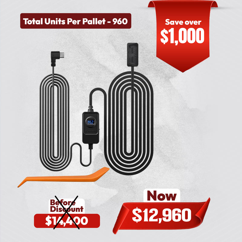 REDTIGER Dash Cam OBD Hardwire Kit – USB C 10ft Cable with Low Voltage Protection