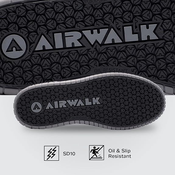 AIRWALK Men's Camino Shoes – Black/Grey & Tan/Sail, CT & CT EH