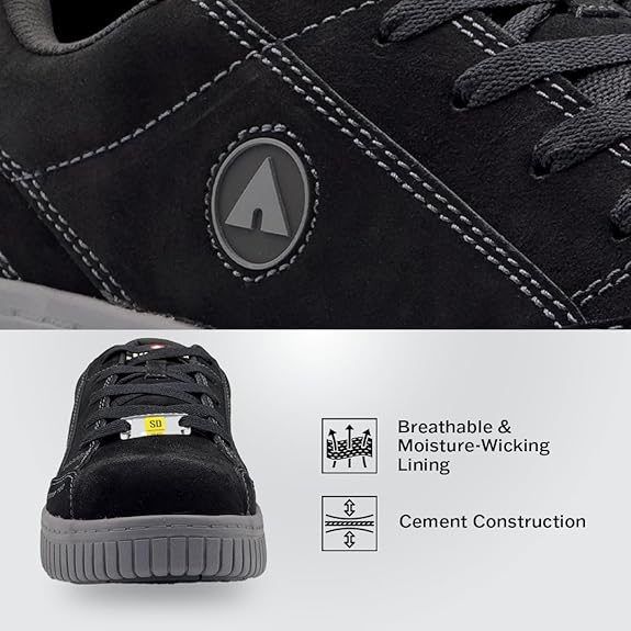 AIRWALK Men's Camino Shoes – Black/Grey & Tan/Sail, CT & CT EH