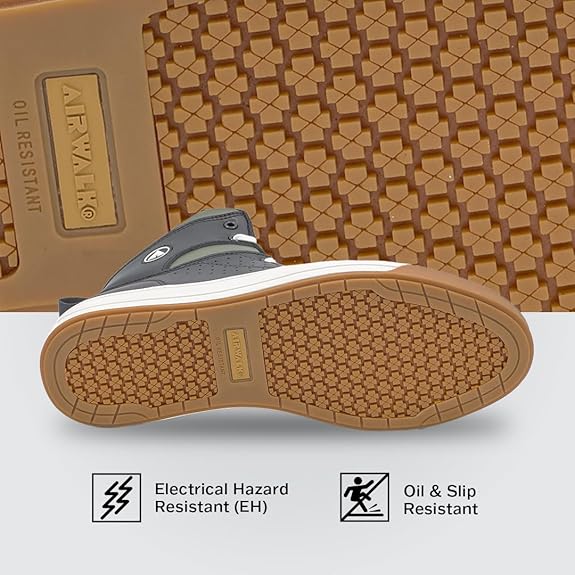 AIRWALK Men's Camino Shoes – Gray/Gray & Black/Gum, CT EH