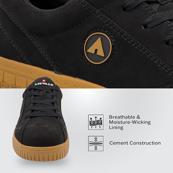 AIRWALK Men's Camino Shoes – Gray/Gray & Black/Gum, CT EH