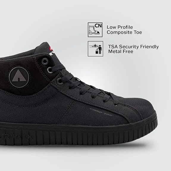 AIRWALK MEN'S DEUCE MID BLACK/BLACK CT EH