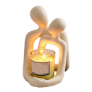 Abstract Couple Statue,Hugging Lovers Sculptures Resin Love Figurines Modern Home Office Decor Accents for Nightstand & Dresser, Shelf Decorations Aesthetic, Ideal Gift (White, One Size)