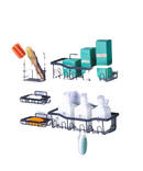 Adhesive Shower Caddy 5 Pack - Rustproof Stainless Steel Bathroom Organizer