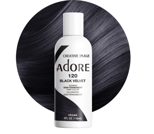 Adore Shining Semi-Permanent Hair Colour 120 Black Velvet