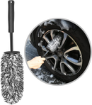 Alloy Wheel Cleaning Brush – Soft Bristles for Cars, Motorcycles & Bicycles (Black)