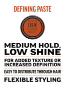 American Crew Defining Paste Medium Hold Low Shine Hair Styling Wax for Men 85g