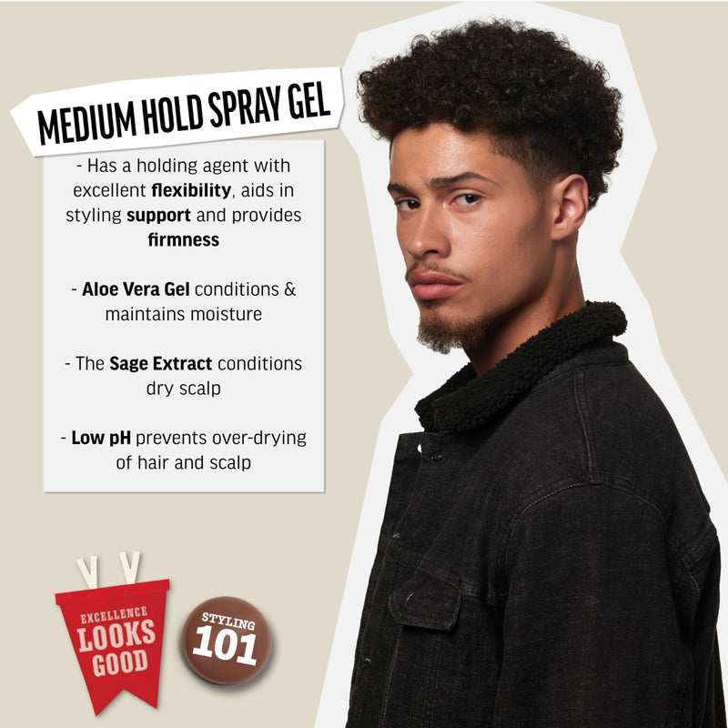 American Crew Spray Gel Medium Hold For Men 249.9ml 8.45oz