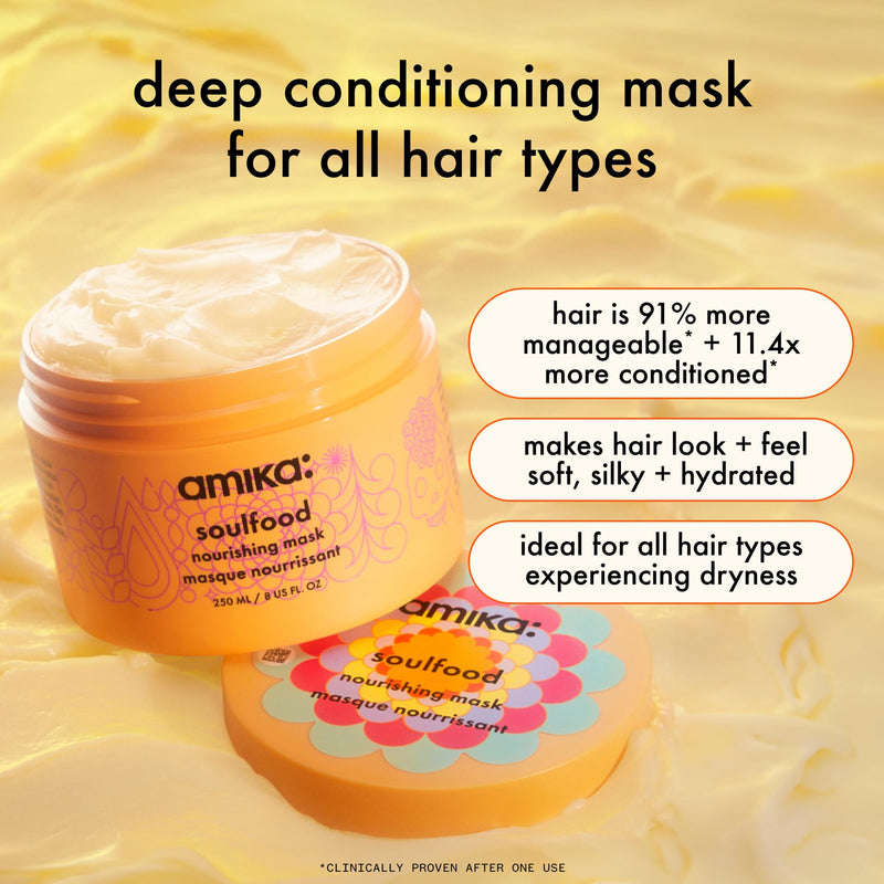 Amika Soulfood Nourishing Hair Mask Hydrating Hair Care for Dry Damaged Hair