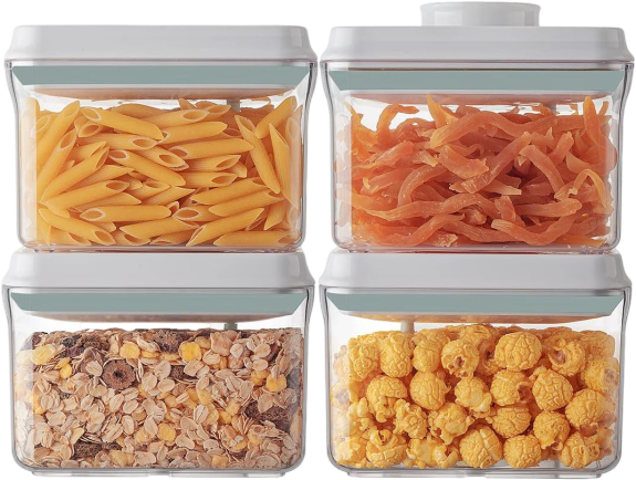 Ankou 1000ml Airtight Container Set – 4-Piece Stackable Food Storage S