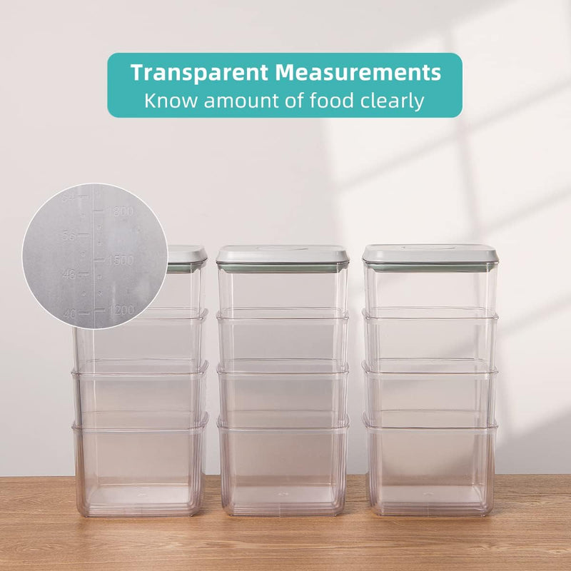 Ankou 12-Piece Pop Airtight Food Storage Containers – Stackable Kitchen Pantry Organizer
