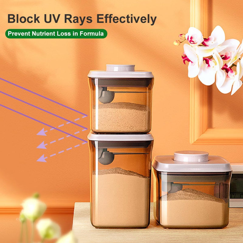 Ankou 1700ml/730g Airtight Formula Container – Efficient Storage with One-Touch Access, Dark Brown