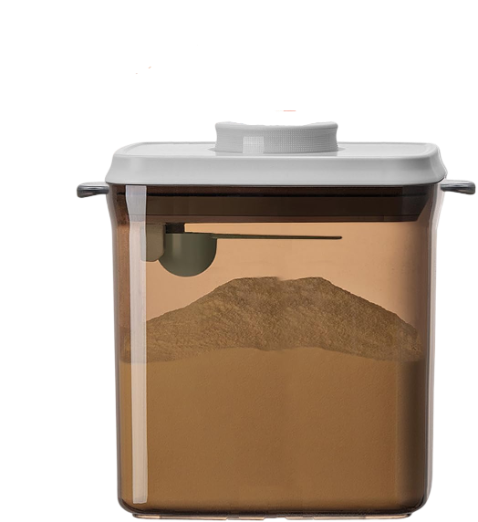 Ankou 1700ml/730g Airtight Formula Container – Efficient Storage with One-Touch Access, Dark Brown