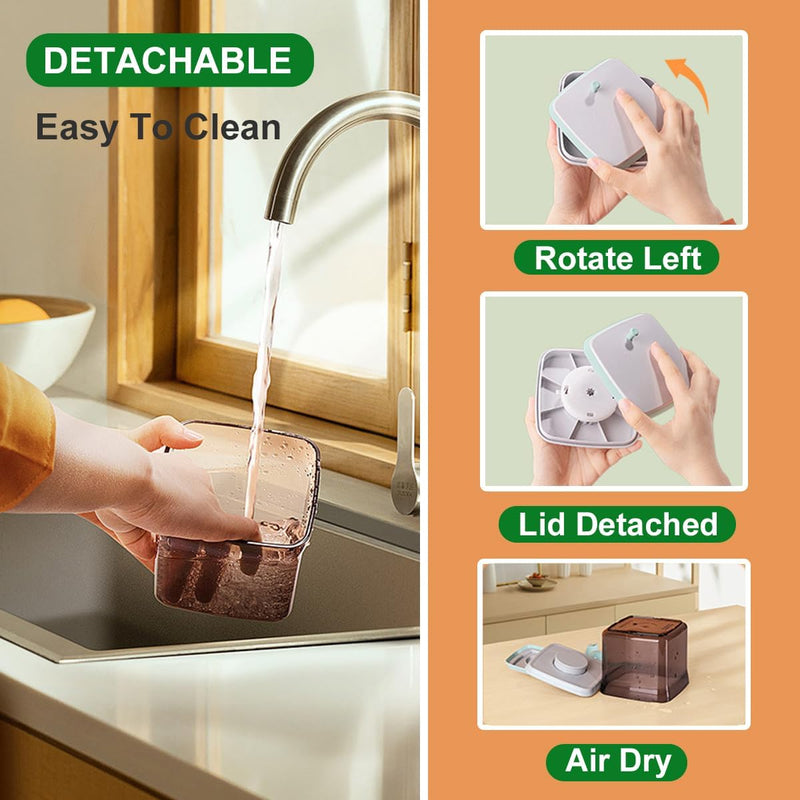 Ankou 1700ml/730g Airtight Formula Container – Efficient Storage with One-Touch Access, Dark Brown