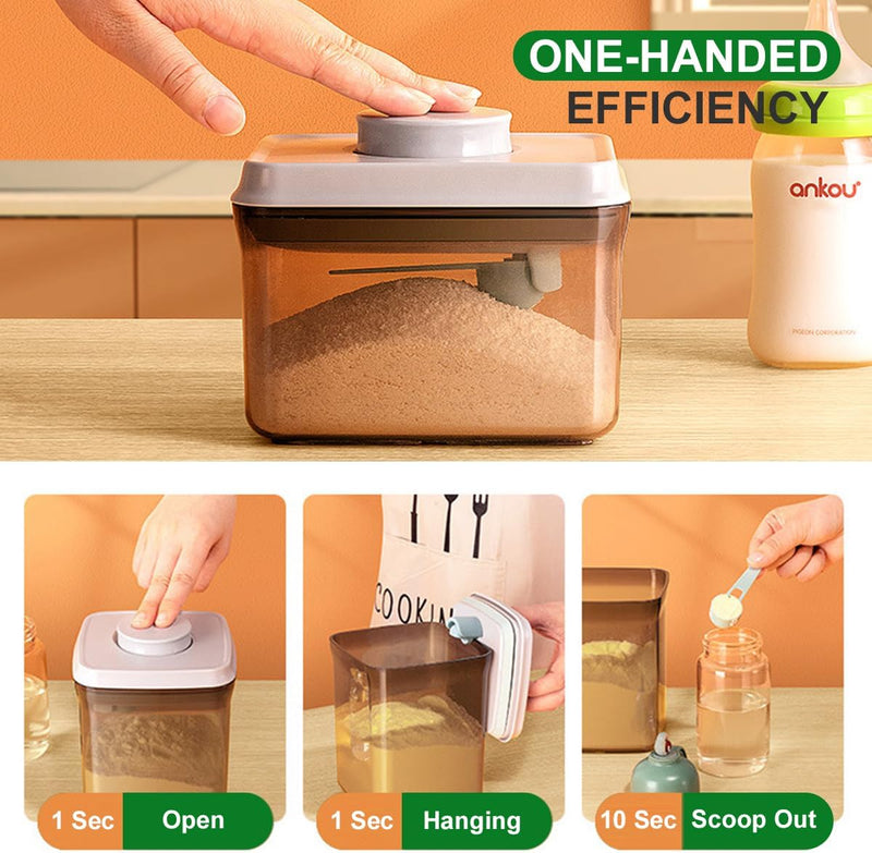 Ankou 2300ml/1000g Airtight Formula Container – Large-Capacity, BPA-Free Storage with Scoop & Scraper