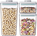 Ankou 3-Piece Airtight Food Storage Container Set – One-Touch Stackable Kitchen Organizers