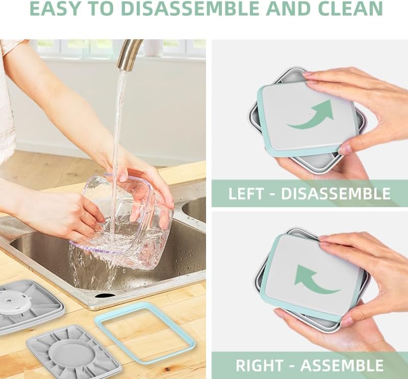 Ankou 3-Piece Airtight Food Storage Container Set – One-Touch Stackable Kitchen Organizers