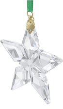 Annual Edition 2023 Ornament - Clear Crystal Star with 97 Facets, Gold-Tone Finished Tag - Part of the Annual Edition Collection