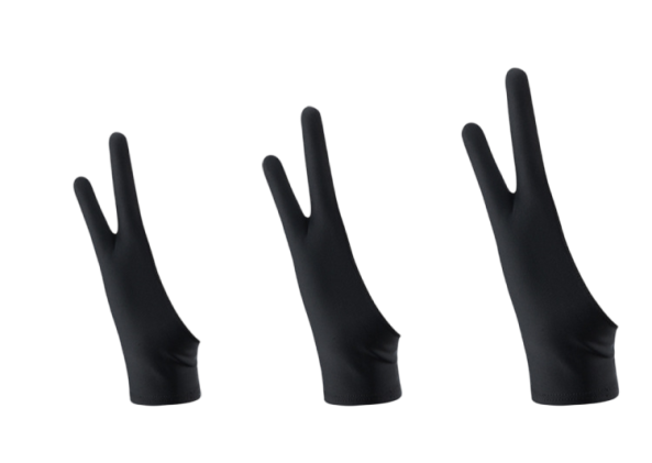 Anti Smudge Two-Finger Anti Touch Drawing Gloves For Drawing Tablet Left And Right Gloves For IPad Screen Board