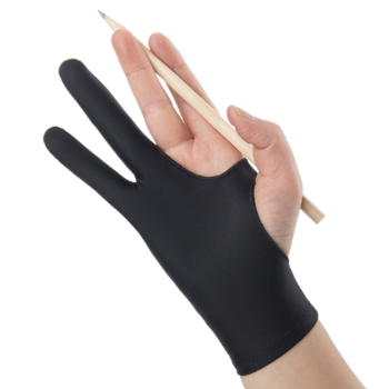 Anti Smudge Two-Finger Anti Touch Drawing Gloves For Drawing Tablet Left And Right Gloves For IPad Screen Board