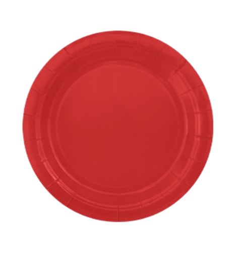 Apple Red Big Party Pack Paper Plates, 50 Ct