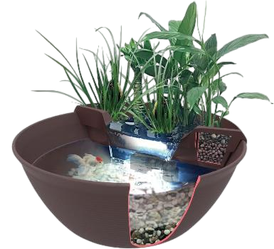 Aquascape 78325 AquaGarden Pond and Waterfall Kit Container Water Garden