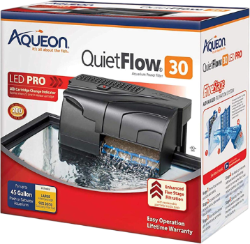 Aqueon QuietFlow 30 LED PRO Aquarium Fish Tank Power Filter