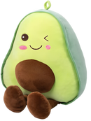 Avocado Stuffed Animal Snuggly Plushies Fruit Soft Plush Toy Hugging Pillow,Cute Cartoon Plush Avocado Kawaii Food Shaped Fruit Pillow Gifts for Birthday,Valentine's Day,Christmas 2 pack