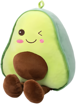 Avocado Stuffed Animal Snuggly Plushies Fruit Soft Plush Toy Hugging Pillow,Cute Cartoon Plush Avocado Kawaii Food Shaped Fruit Pillow Gifts for Birthday,Valentine's Day,Christmas 2 pack