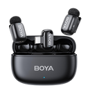 BOYA Mini 2 Wireless Lavalier Microphones for iPhone & Android – AI Noise Cancellation, 30H Battery