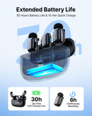 BOYA Mini 2 Wireless Lavalier Microphones for iPhone & Android – AI Noise Cancellation, 30H Battery