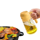 Oil Dispenser Bottle for Kitchen - 2 in 1 Olive Oil Dispenser and Oil Sprayer - 470ml Olive Oil Bottle - Oil Sprayer for Cooking, Kitchen, Salad, Barbecue Black 16oz