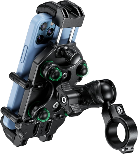 BRCOVAN Motorcycle Phone Holder with Vibration Dampener – Secure Your Ride