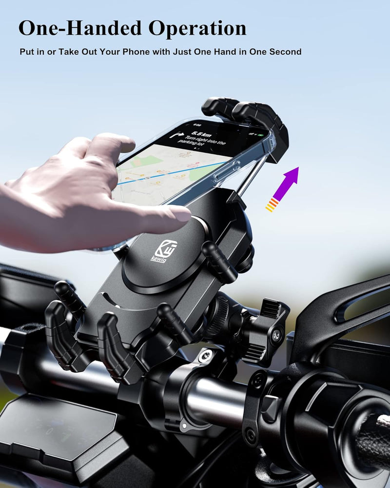 BRCOVAN Motorcycle Phone Holder with Vibration Dampener – Secure Your Ride
